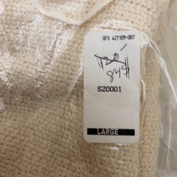 LAMESA 100% Cotton Tank Top Beige/Cream Color size Large Made in Peru NWT - Picture 11 of 11